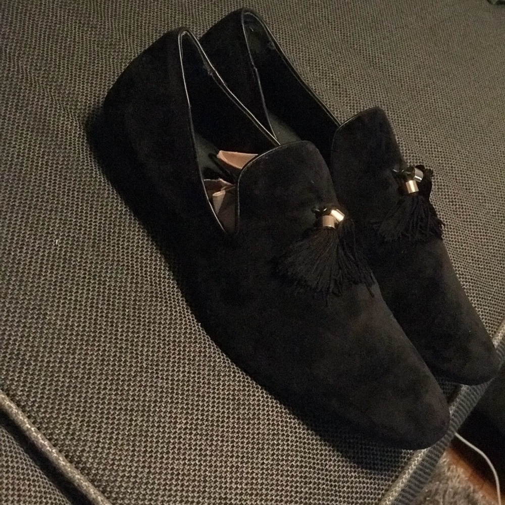 Size 10 Zara Velvet Loafers